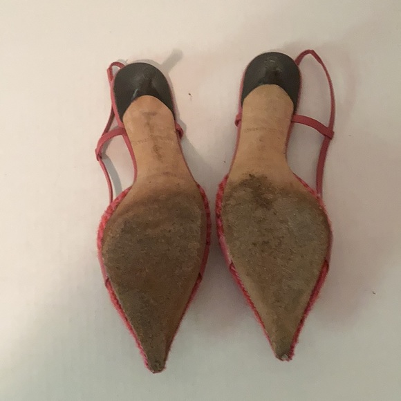 KATE SPADE Pink Tweed Kitten Slingback Size 6 1/2 - Picture 13 of 16